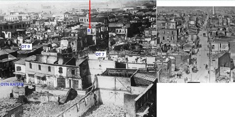 3036 Τα παλιά οικοδομικά τετράγωνα 7 και 8 και 9, σήμερα μπροστά από το άγαλμα Βενιζέλου, πάνω από την Βατικιώτη, 8